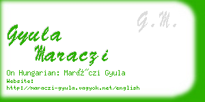 gyula maraczi business card